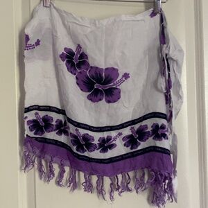 Purple Floral Sarong